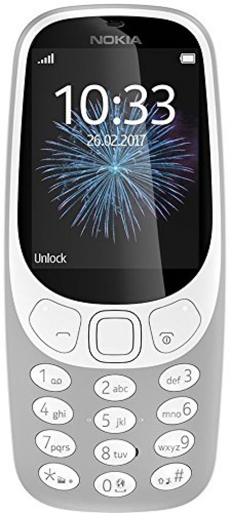 Nokia 3310 Dual SIM Feature Phone with MP3 Player, Wireless FM Radio and Rear Camera, Grey