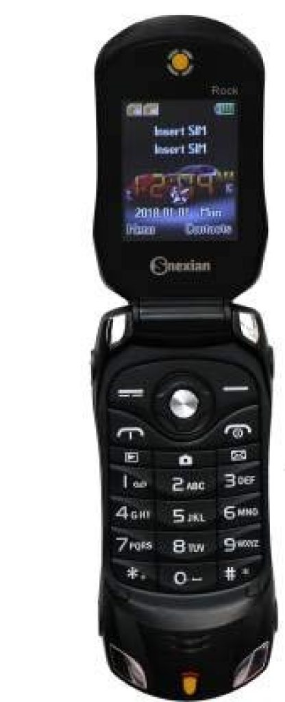 Snexian Rock Car Design Keypad Flip Phone with Dual Sim – Black