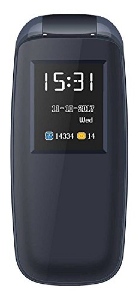 I KALL K3312 Flip Multimedia Mobile (1.8 Inch, Dual Sim, Multimedia) (Dark Blue)