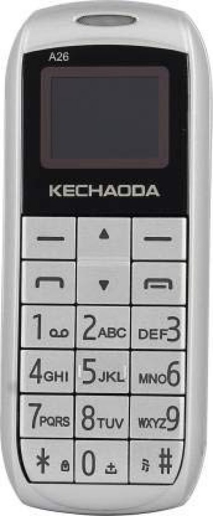Kechaoda A26 Dual Sim Mobile Phone (Bluetooth Size,Silver, 16MB)