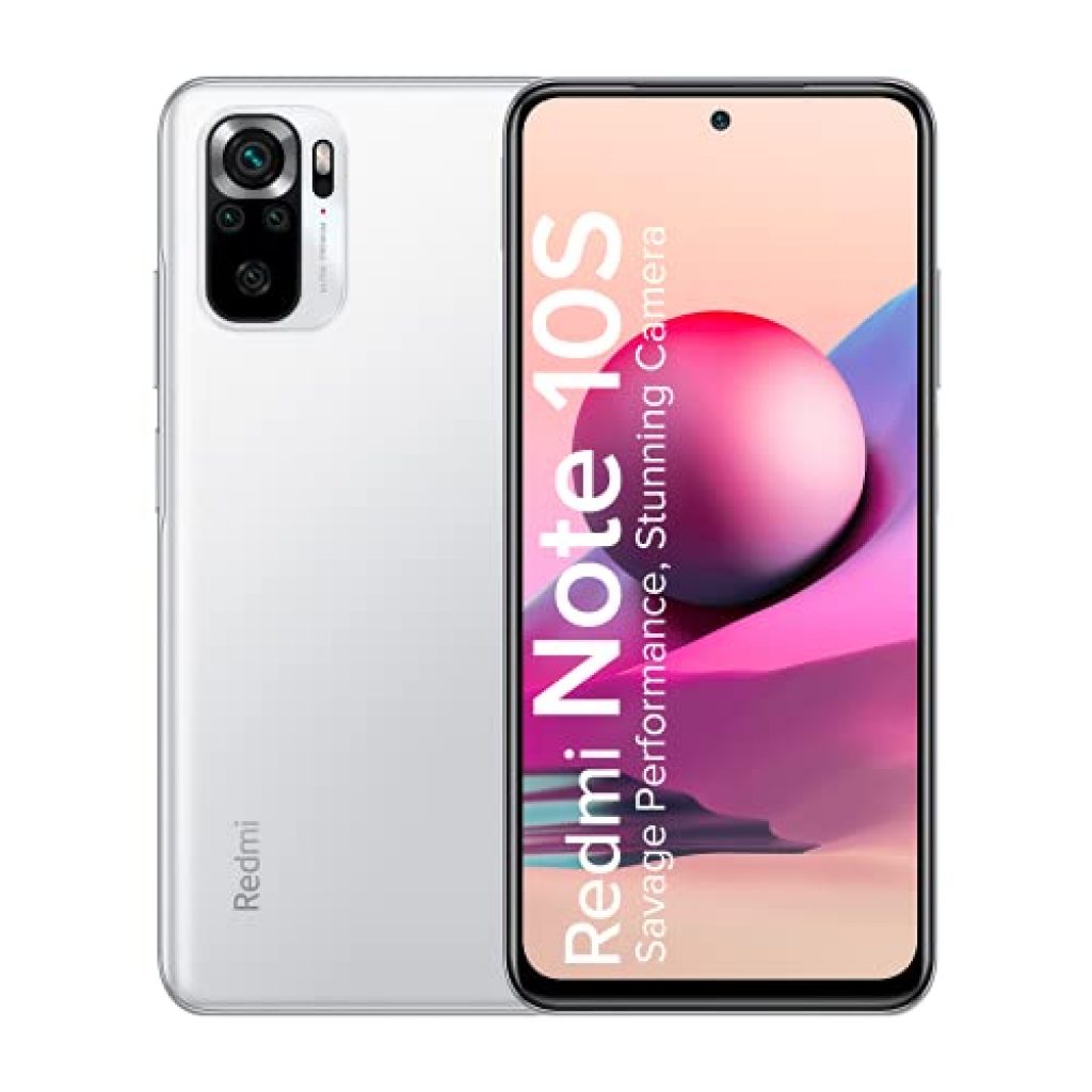 Redmi Note 10S (Frost White, 6GB RAM, 64GB Storage) – Super Amoled Display | 64 MP Quad Camera