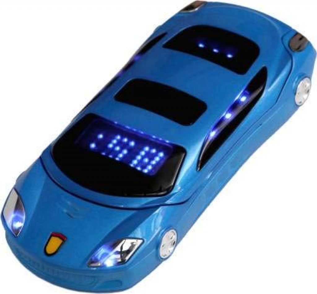 Snexian Rock Car Design Keypad Flip Phone with Dual Sim – Blue