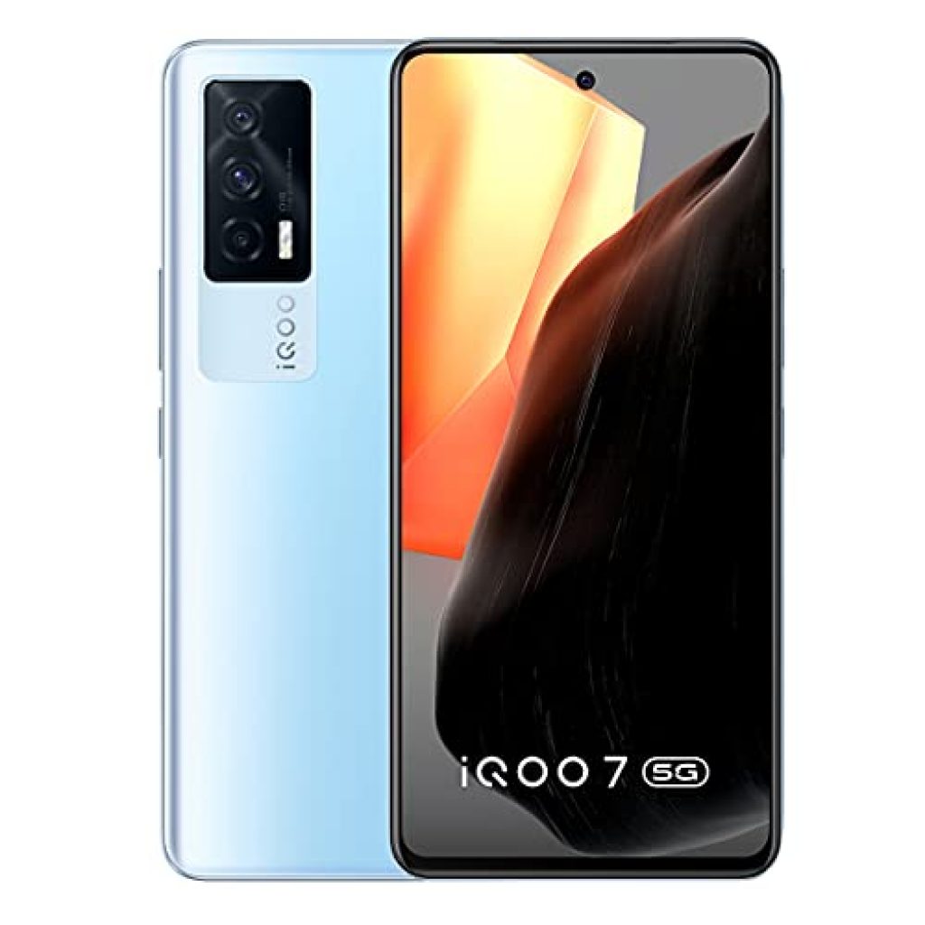 iQOO 7 5G (Solid Ice Blue, 8GB RAM, 128GB Storage)| Upto 6 Months No Cost EMI| 3GB Extended RAM