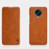 Nillkin Case for Xiaomi Poco Phone F2 Pro/Redmi K30 Pro (6.67″ Inch) Qin Genuine Classic Leather Flip Folio + Card Slot Brown Color