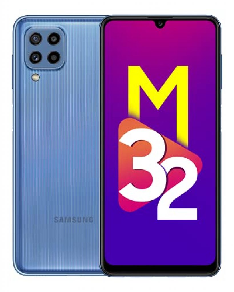 Samsung Galaxy M32 (Light Blue, 4GB RAM, 64GB Storage) INR 1250 Off with ICICI Credit and Debit Cards | 6 Months Free Screen Replacement for Prime