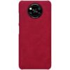 Nillkin Case for Xiaomi Poco X3 X 3 Pro (6.67″ Inch) Qin Genuine Classic Leather Flip Folio + Card Slot Red Color