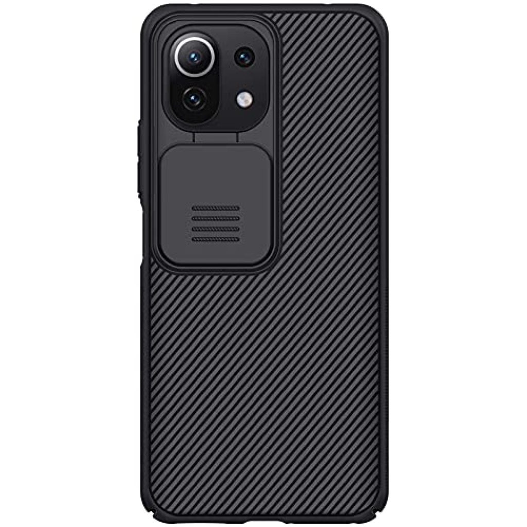 Nillkin Case for Xiaomi Mi 11 Lite 4G / 5G (6.55″ Inch) CamShield Camera Close & Open Case Protect Black Color PC Finish