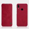 Nillkin Case for Xiaomi Redmi Note 7 Qin Genuine Classic Leather Flip Folio PC with Card Slot Red Color