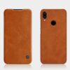 Nillkin Case for Xiaomi Redmi Note 7 Qin Genuine Classic Leather Flip Folio PC with Card Slot Brown Color