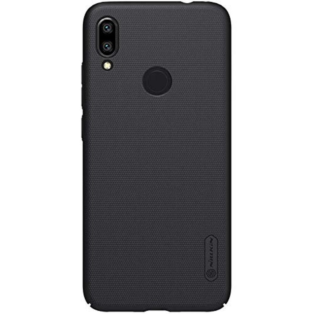 Nillkin India Super Frosted Shield Hard Back Cover Case with Stand for Mi Redmi Note 7/7 Pro (Black)