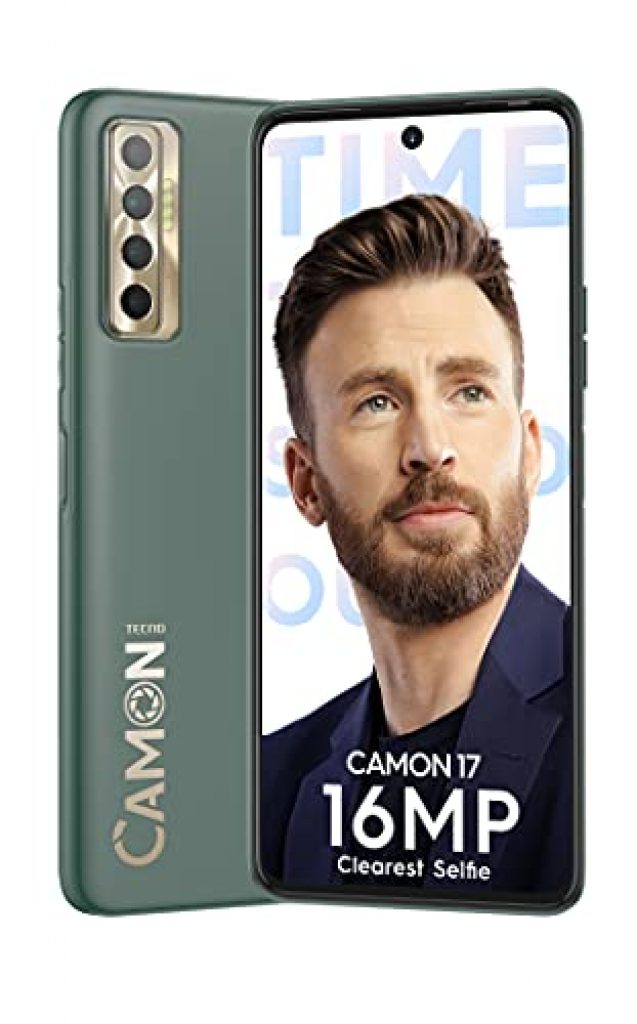 Tecno Camon 17 (Spruce Green, 6GB RAM, 128GB Storage)| 64MP Quad Camera | Professional Video| 6.8″ FHD