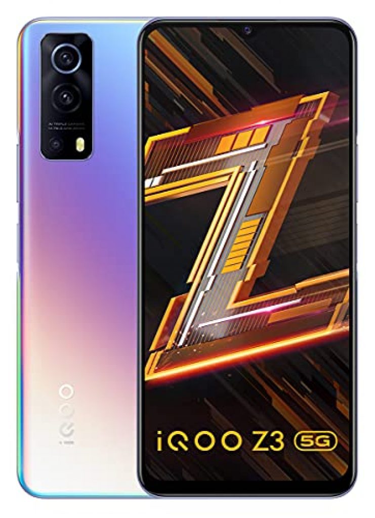 iQOO Z3 5G (Cyber Blue, 8GB RAM, 256GB Storage) | India’s First SD 768G 5G Processor | 55W FlashCharge | Upto 9 Months No Cost EMI | 6 Months Free Screen Replacement