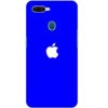 Arvi Enterprise Blue &White Apple Slim Light Weight Back Cover for Oppo A7