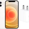 New Apple iPhone 12 (128GB) – White with Apple 20W USB-C Power Adapter