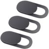 Non-Brand 3 Pieces Webcam Cover,Ultra-Thin Slider Web Camera Covers for Laptop Computer Smartphone Mac MacBook, Sliding Cover Protect Your Privacy Security, T1 Black