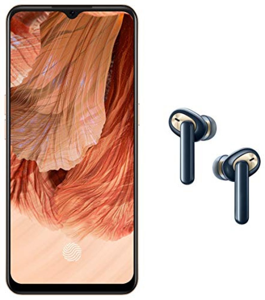 OPPO F17 (Dynamic Orange, 6GB RAM, 128GB Storage) + OPPO W51 TWS (Blue)