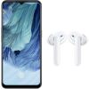 OPPO F17 (Navy Blue, 6GB RAM, 128GB Storage) + OPPO W51 TWS (White)