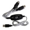 Optimuss USB in-Out MIDI Interface Cable Converter PC to Music Keyboard Adapter Cord Supports for Windows/Mac