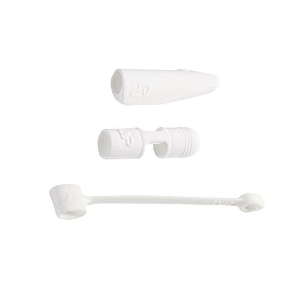 Shayaan 3 Pieces Silicone Protector for Apple Pencil Cap/Nib Cover/for iPhone Cable Adapter Tether Holder for Apple iPad Pro Pencil -White