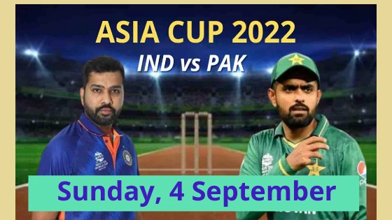 India and Pakistan will meet on Sunday, 4 September.