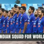 Indian squad for World Cup