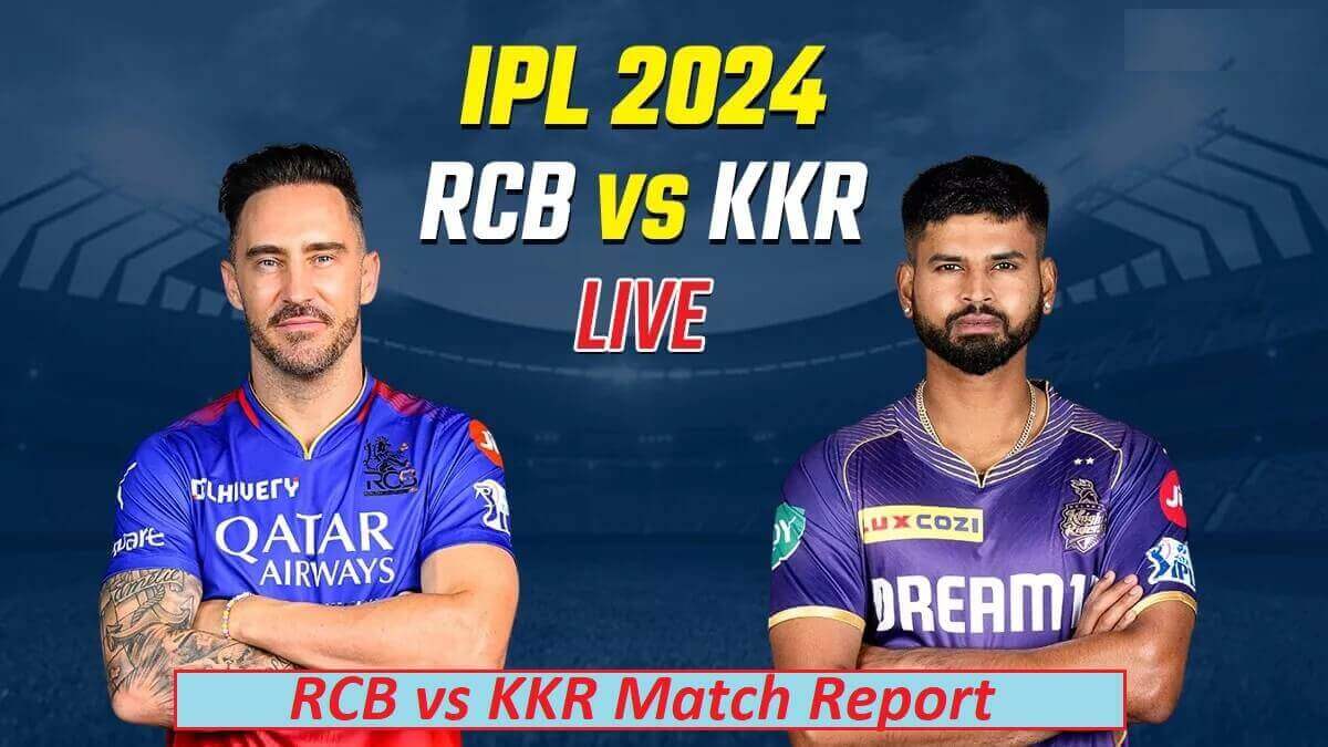RCB vs KKR Live Score and Match report