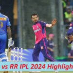 MI vs RR IPL 2024 Highlights