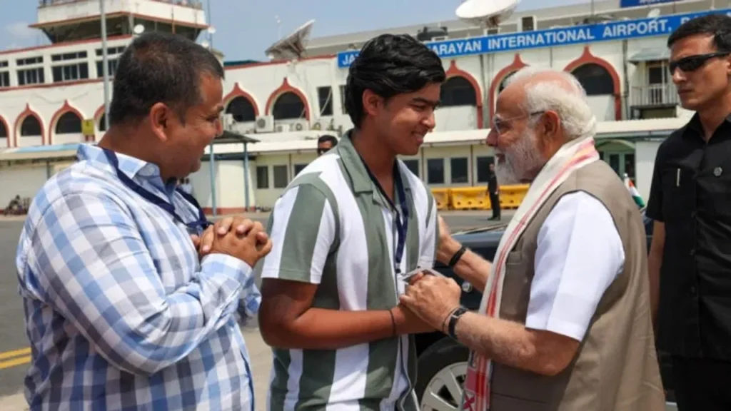 Vaibhav Suryavanshi falls at PM Narendra Modi’s feet after IPL 2025 heroics