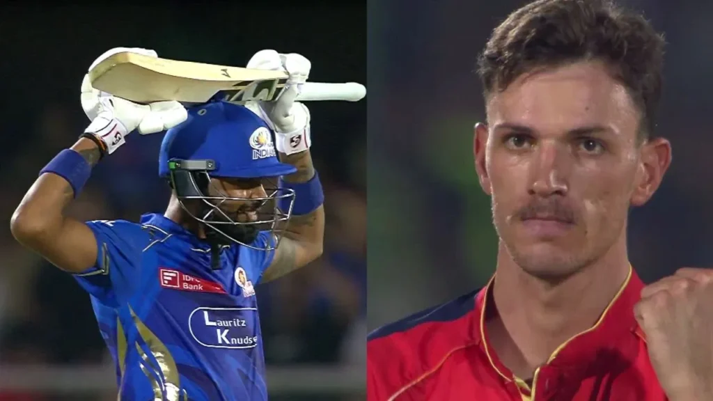 Hardik Pandya in total disbelief after being dismissed by Marco Jansen in PBKS vs MI clash